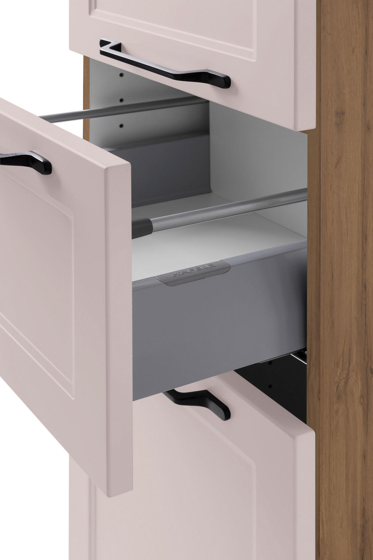 MIDISCHRANK 40/130/35 cm  - Kaschmir/Eiche Wotan, ROMANTIK / LANDHAUS, Holzwerkstoff/Kunststoff (40/130/35cm) - Xora