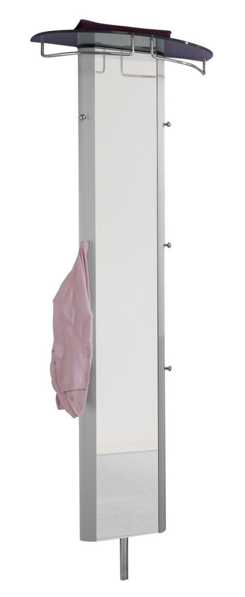 GARDEROBENPANEEL  in 63/192/26 cm  - Alufarben, Design, Glas/Holzwerkstoff (63/192/26cm) - Moderano