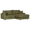ECKSOFA Dunkelgrün Cord  - Dunkelgrün/Schwarz, Design, Kunststoff/Textil (240/175cm) - Landscape