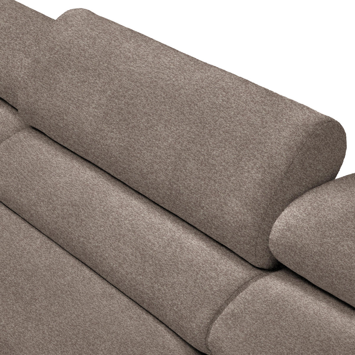 ECKSOFA  in Velours Hellbraun  150/329 cm  - Hellbraun, Natur, Holz/Textil (150/329cm) - Lomoco