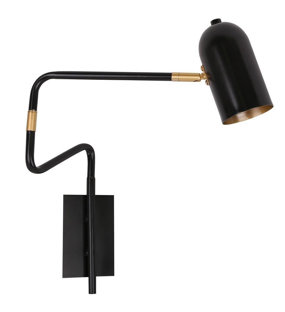 VÄGGLAMPA 8/51/39 cm   - svart, Basics, metall (8/51/39cm)