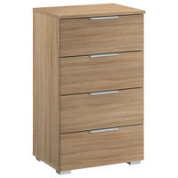 NACHTTISCH 47/81/42 cm  in Sonoma Eiche  - Alufarben/Sonoma Eiche, Modern, Holzwerkstoff (47/81/42cm) - Rauch Möbel