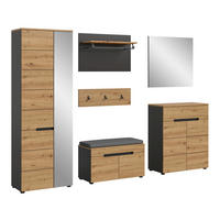 ELŐSZOBAFAL - Artisan tölgy, Design, faalapú anyag (255/190/37cm) - Livetastic