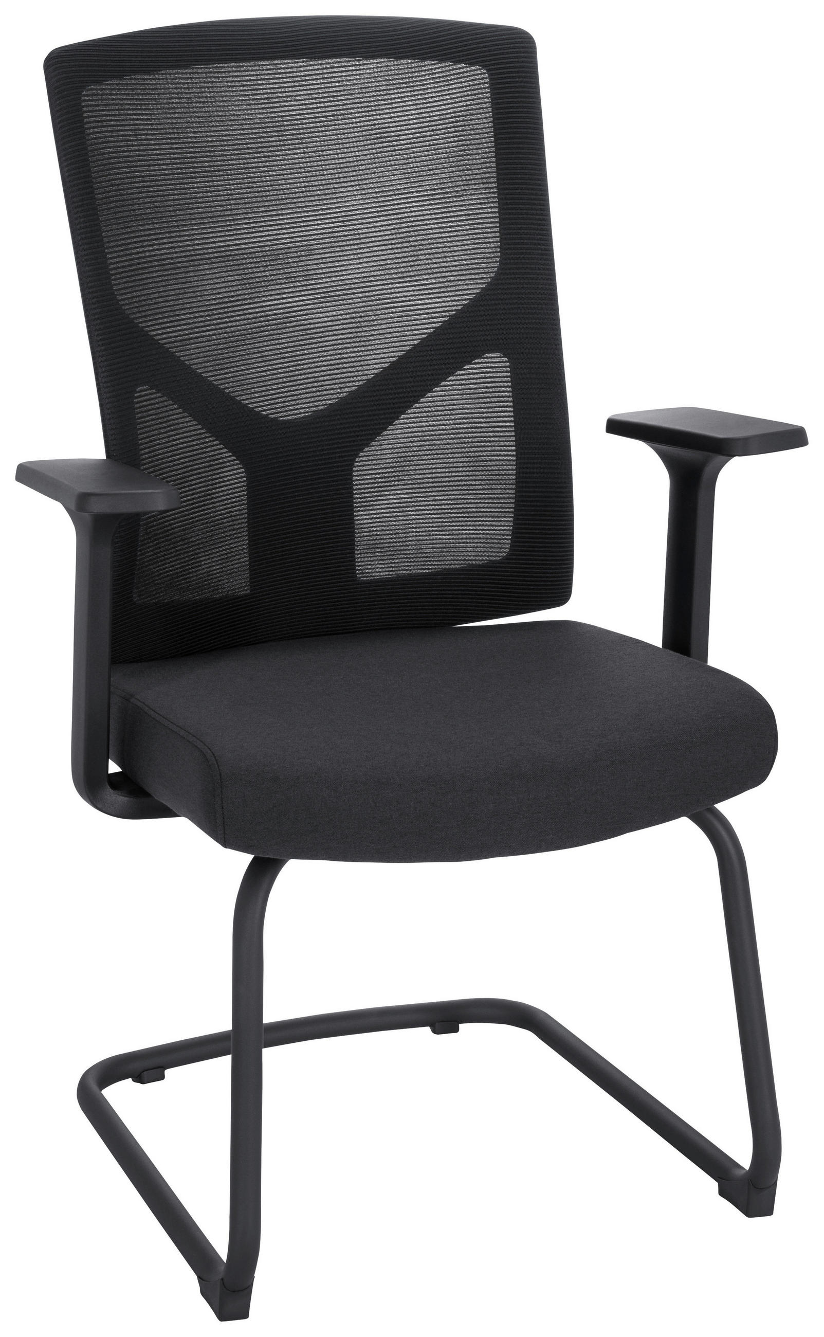 BESUCHERSTUHL Schwarz  - Schwarz, MODERN, Kunststoff/Textil (62/107/63cm) - MID.YOU