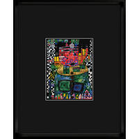 KUNSTDRUCK Landschaft & Natur, Abstraktes, Städte 31,3/25/4 cm  - Multicolor/Schwarz, Basics, Holz/Papier (31,3/25/4cm)