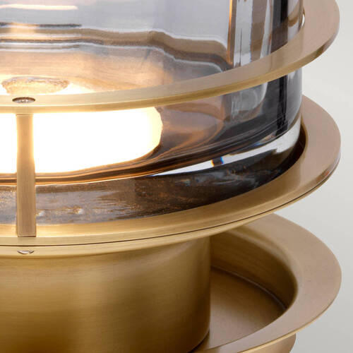 TISCHLEUCHTE - Messingfarben/Grau, Konventionell, Glas/Metall (17.1/36.4cm) - Elstead Lighting