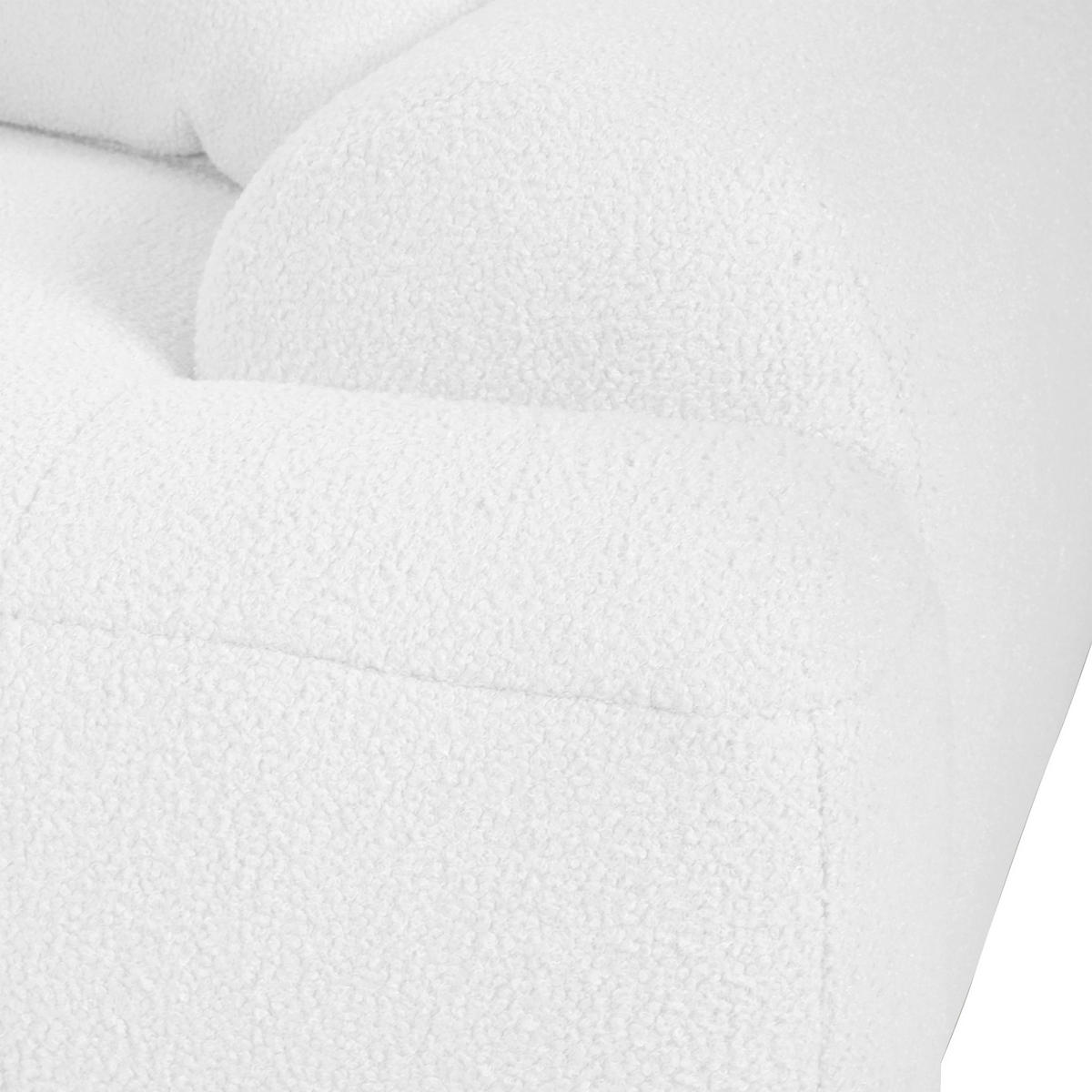 ECKSOFA in Flachgewebe Weiss  - Weiss/Schwarz, Konventionell, Kunststoff/Textil (195/286cm) - Carryhome
