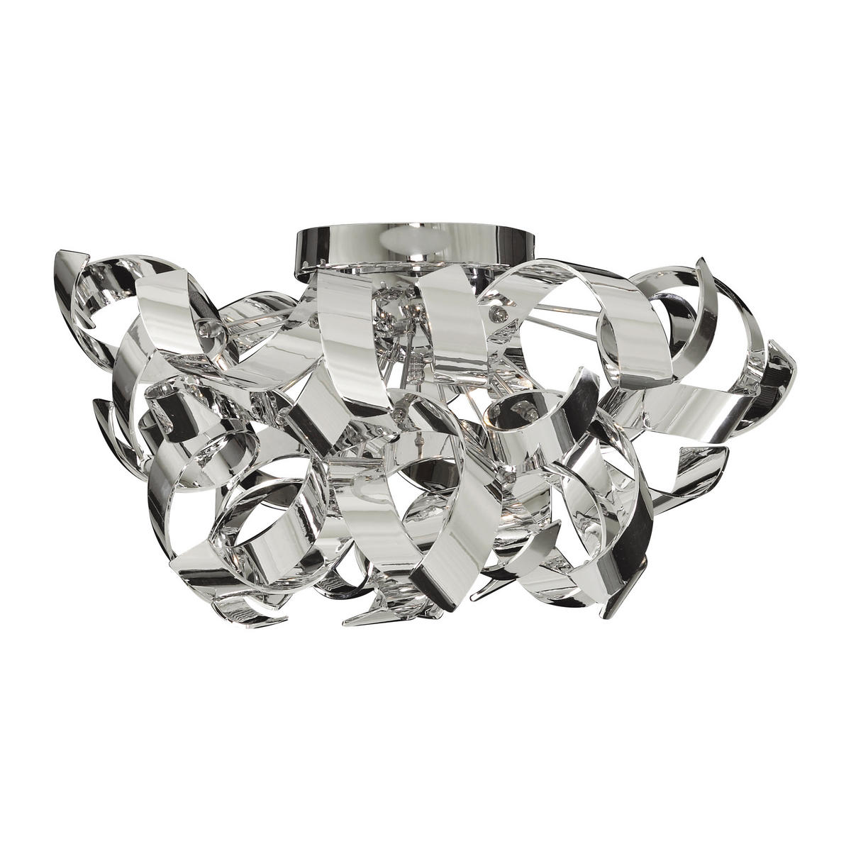 TAKLAMPA Curls 45/27 cm  - kromfärg, Modern, metall/plast (45/27cm)