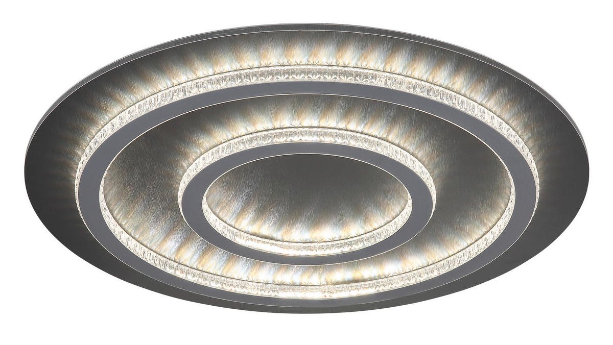 LED-DECKENLEUCHTE 55/6 cm   - Klar/Anthrazit, Design, Kunststoff/Metall (55/6cm) - Globo