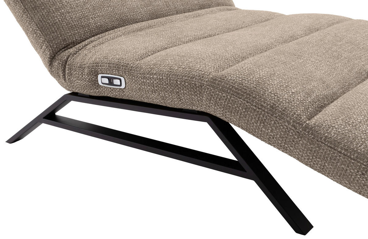 RELAXLIEGE Chenille Greige  - Greige/Schwarz, Design, Textil/Metall (120/54-113/158-198cm) - Pure Home Lifestyle