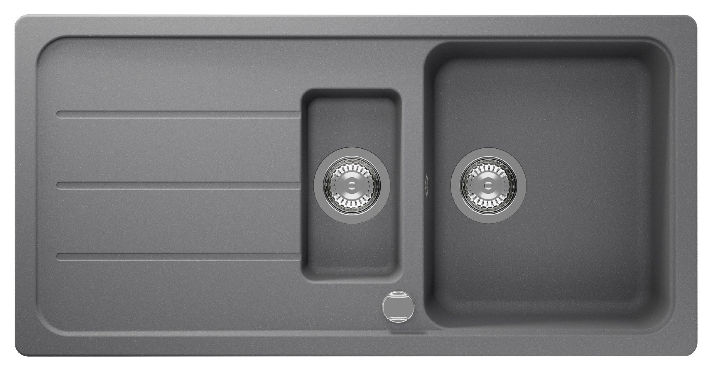 SPÜLE AUSTIN100X501,5BG  - Grau, Design, Stein (100/20/50cm) - Respekta