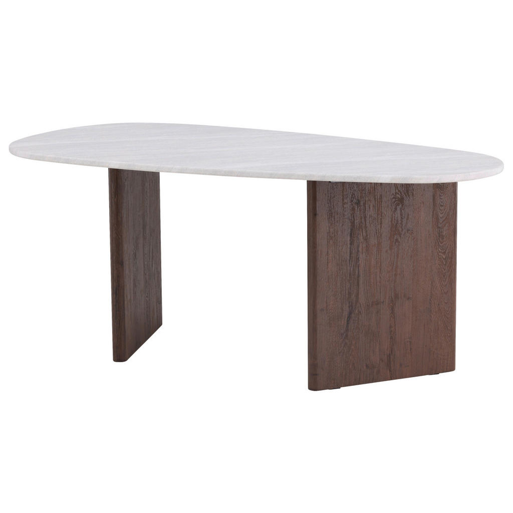Thumbnail - Livetastic Esstisch, Hellgrau, Mokka, Holzwerkstoff, furniert, oval, Wange, 90x75x180 cm, Esszimmer, Tische, Esstische
