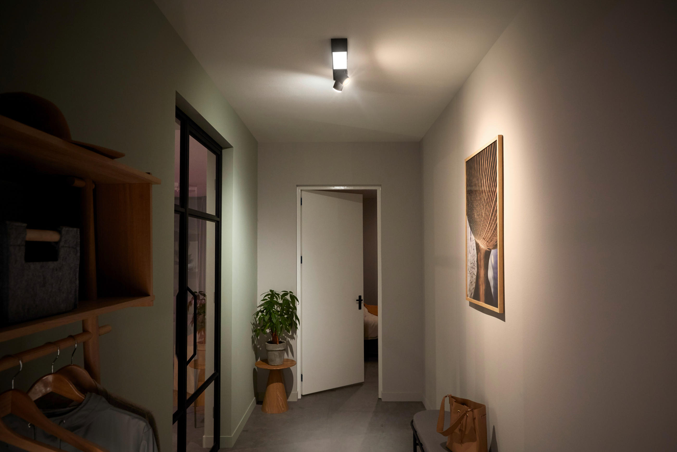 LED-DECKENLEUCHTE Bundle Bridge + Centris 2er Spot  Smart 68,1/27,3/25,8 cm   - Schwarz, Design, Metall (68,1/27,3/25,8cm) - Philips HUE
