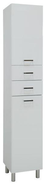BOČNI ORMAR  bela  - bela, Dizajnerski, pločasti materijal (35,0/186/32,6cm) - Xora