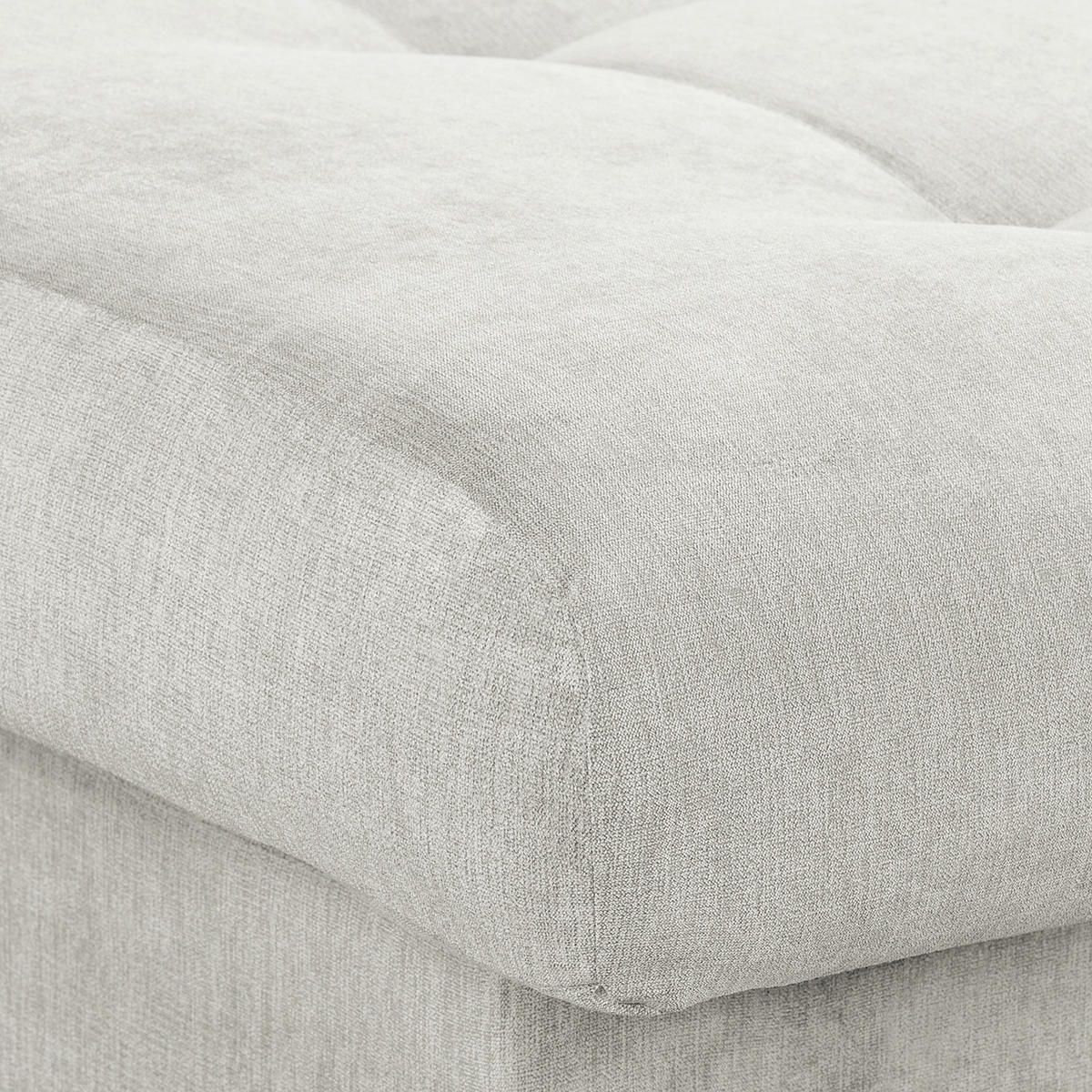 ECKSOFA Naomi Creme Mikrofaser Rückenkissen  - Creme/Schwarz, Design, Kunststoff/Textil (243/284cm) - P & B