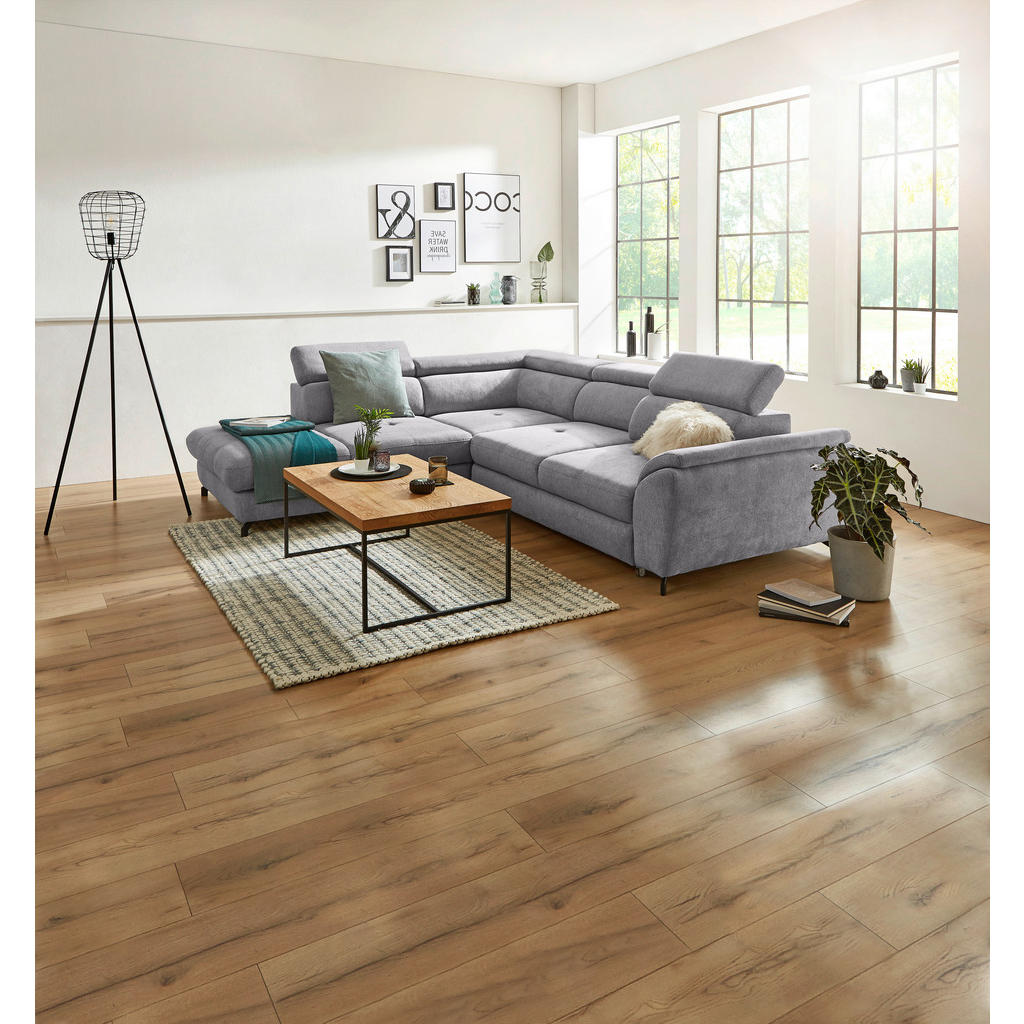 Thumbnail - Stylife Ecksofa, Hellgrau, Textil, 5-Sitzer, Ottomane links, L-Form, 277x237 cm, Fußauswahl, Stoffauswahl, seitenverkehr...