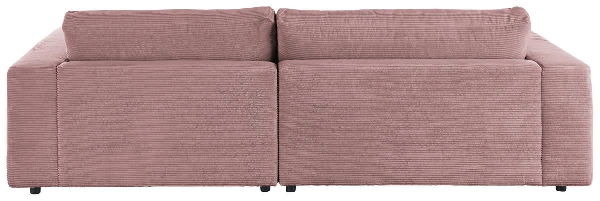 ECKSOFA in Cord Rosa  - Schwarz/Rosa, Design, Kunststoff/Textil (250/190cm) - Pure Home Lifestyle