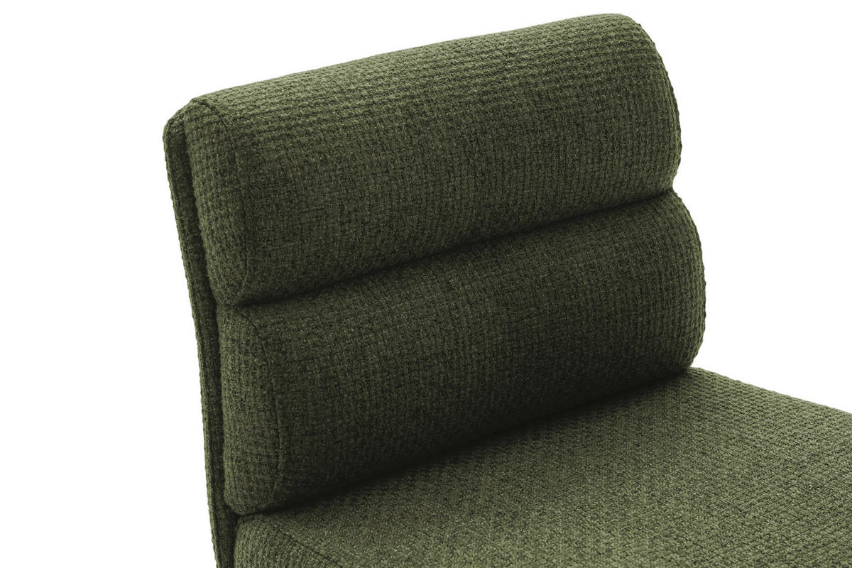 BARHOCKER in Metall, Textil Edelstahlfarben, Olivgrün  - Edelstahlfarben/Olivgrün, Design, Textil/Metall (43/84/52cm) - Dieter Knoll