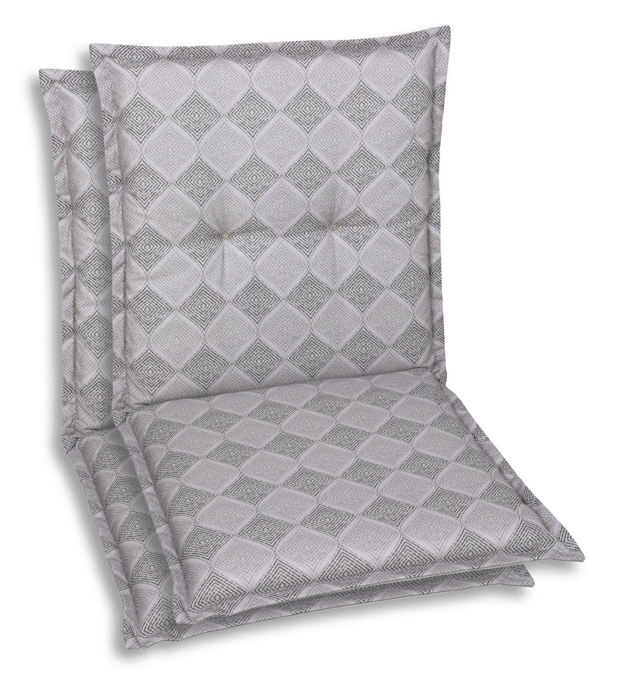 SESSELAUFLAGENSET in Grau Raute  - Grau, Basics, Textil (50/6/100cm)