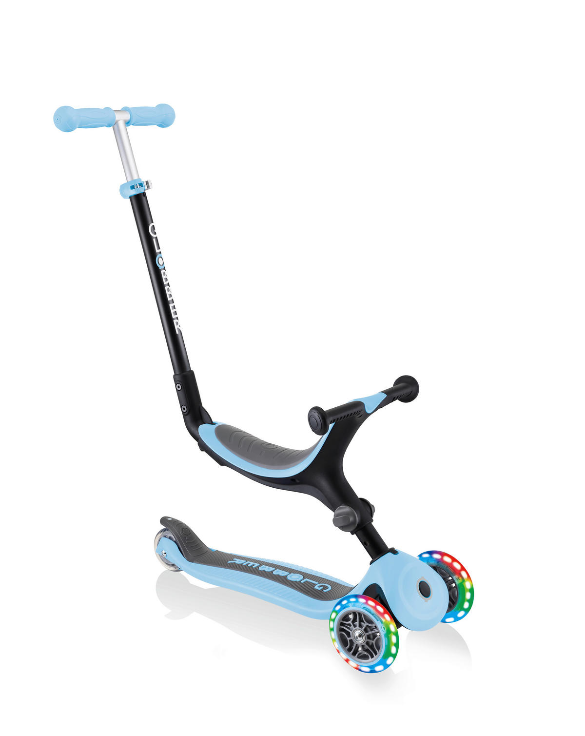 LAUFRAD GO-UP FOLDABLE LIGHT 3IN1  - Blau, LIFESTYLE, Kunststoff/Metall (57/28/93cm) - GLOBBER
