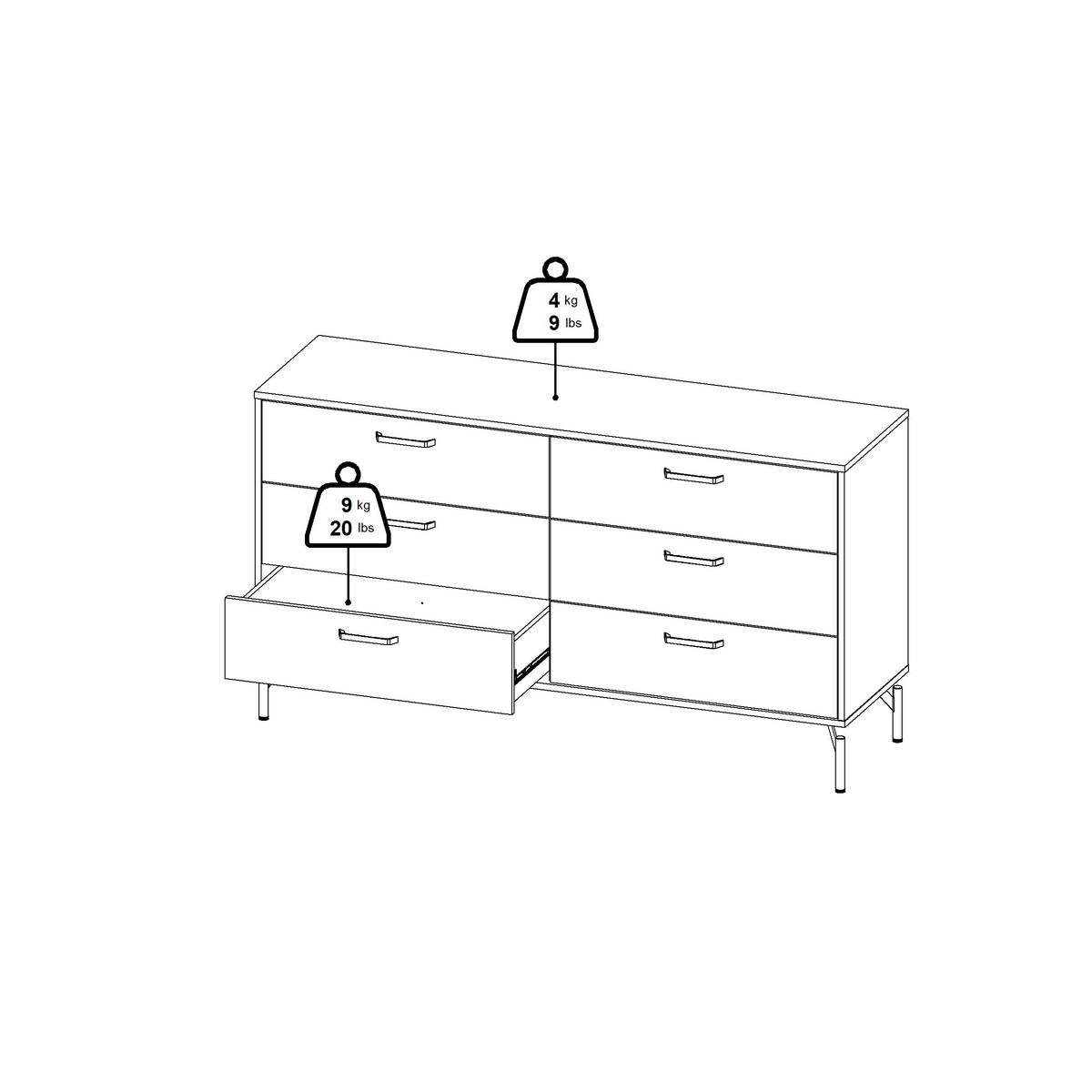 SIDEBOARD 138,7/76,6/39,8 cm  - svart, Design, metall/trämaterial (138,7/76,6/39,8cm) - Best Price
