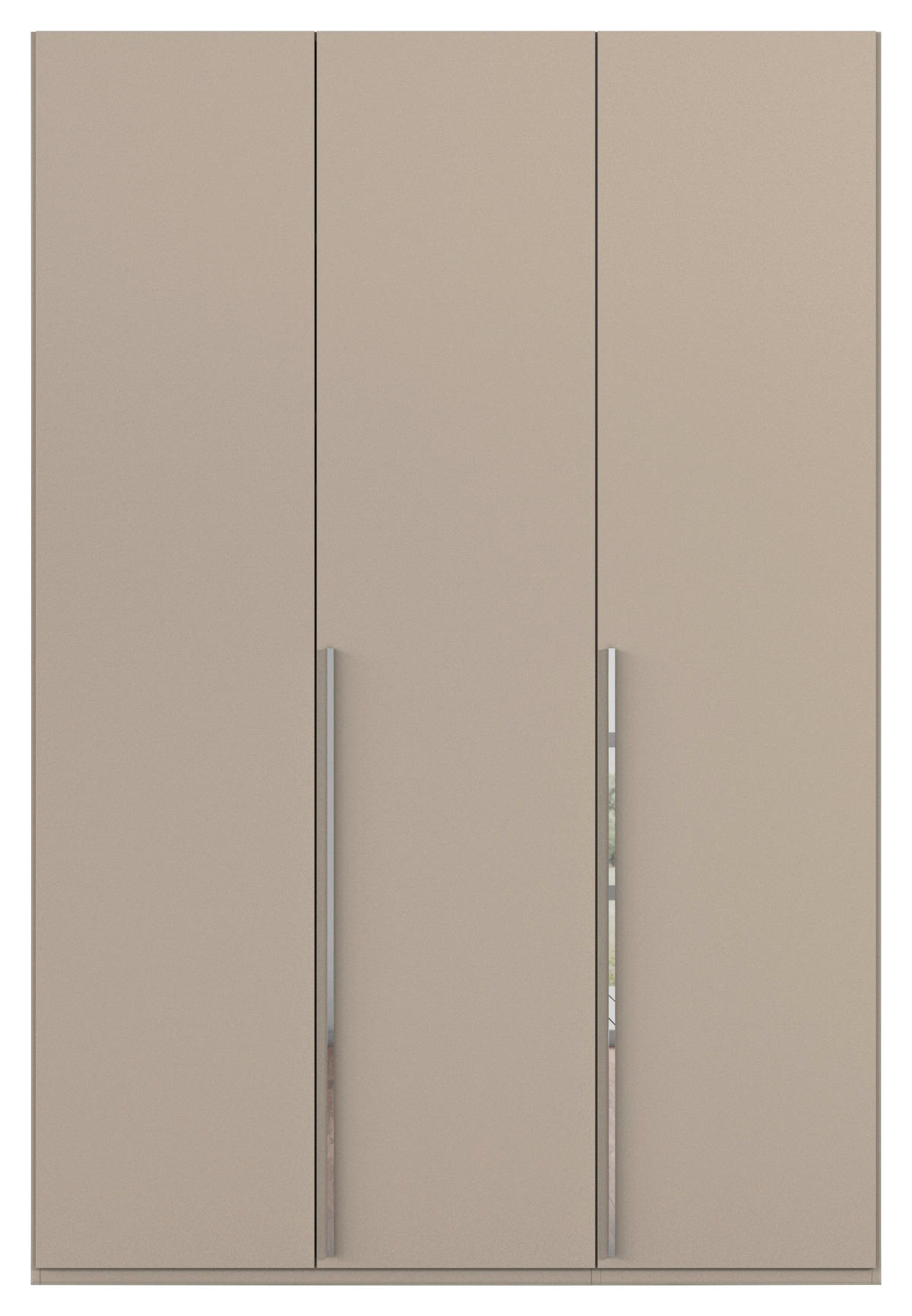DREHTÜRENSCHRANK 151/223/60 cm 3-türig Fango  - Chromfarben/Fango, Design, Holzwerkstoff/Metall (151/223/60cm) - home24