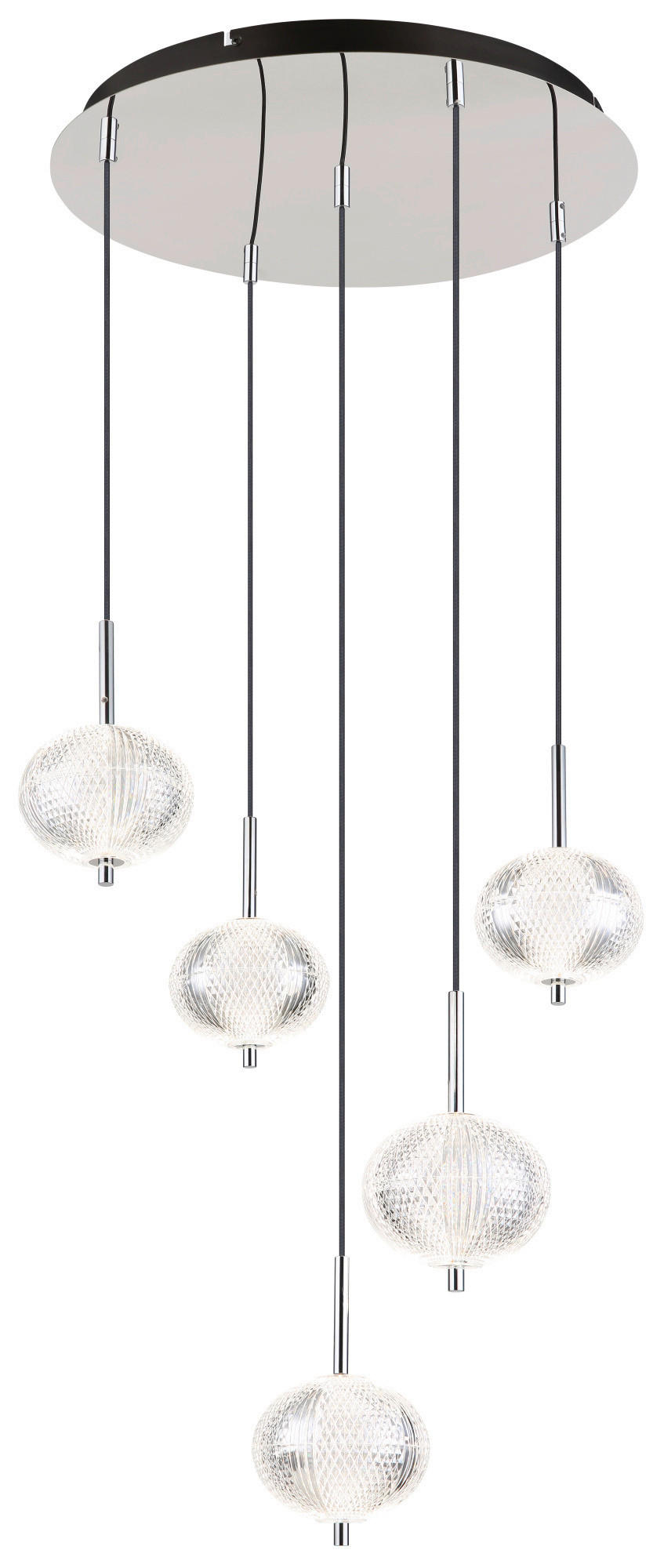 LED-HÄNGELEUCHTE 57/150 cm   - Klar/Schwarz, Basics, Kunststoff/Metall (57/150cm) - Globo