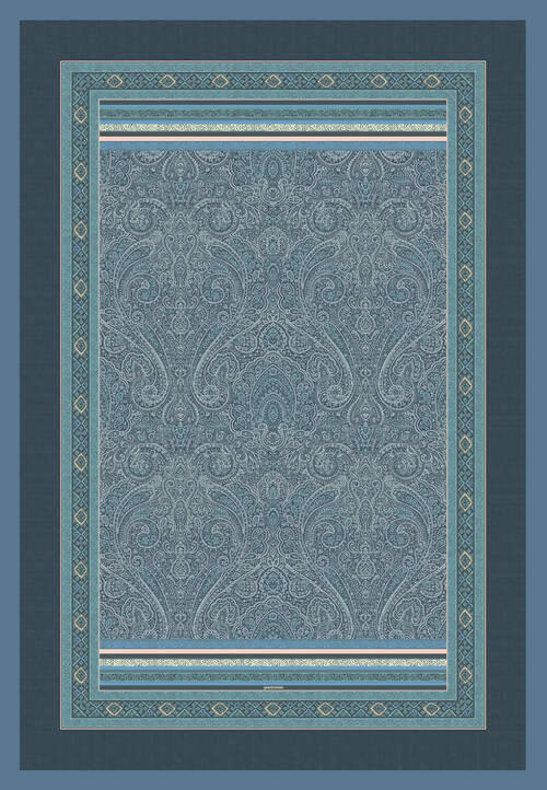 PLAID Maser 135/190 cm  - Blau, Basics, Textil (135/190cm) - Bassetti