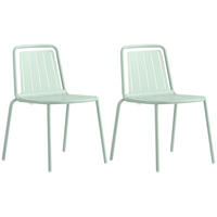 GARTENSTUHL-SET Edelstahl Pastellgrün  - Pastellgrün, Basics, Metall (54/79/57cm) - Connubia 