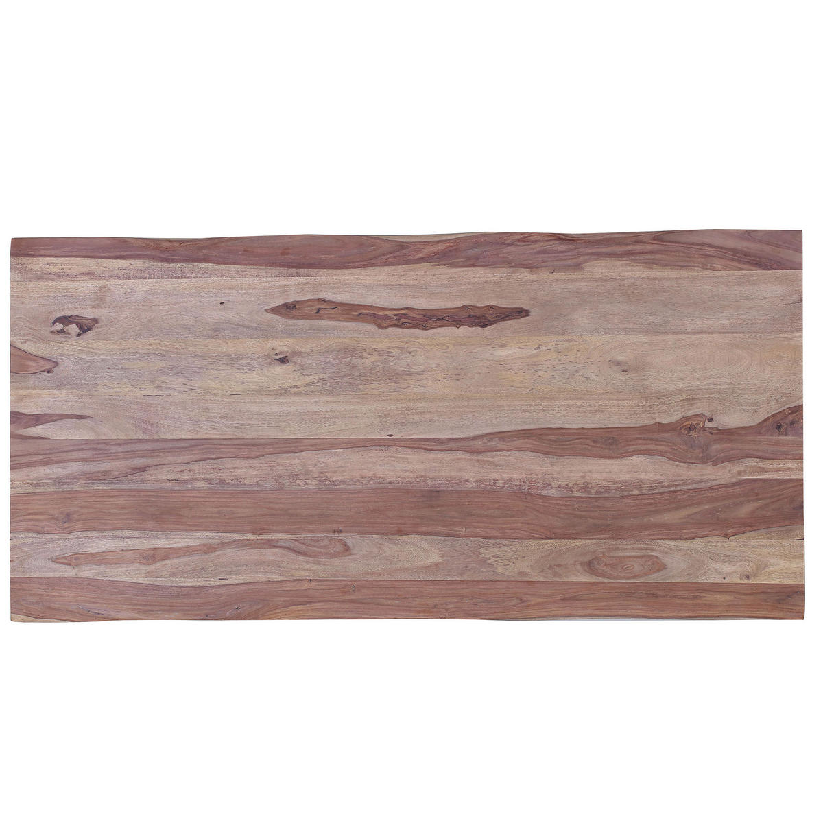 ESSTISCH 200/100/76 cm Echtholz  Holz rechteckig Sheeshamfarben  - Sheeshamfarben/Schwarz, LIFESTYLE, Holz/Metall (200/100/76cm) - Landscape