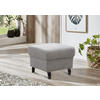 HOCKER Mikrofaser Hellgrau  - Hellgrau/Schwarz, KONVENTIONELL, Textil/Metall (58/48/58cm) - Sit & More
