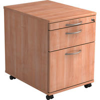 ROLLCONTAINER Nussbaumfarben  - Nussbaumfarben/Alufarben, KONVENTIONELL, Holzwerkstoff/Kunststoff (42,8/59/58cm) - Venda