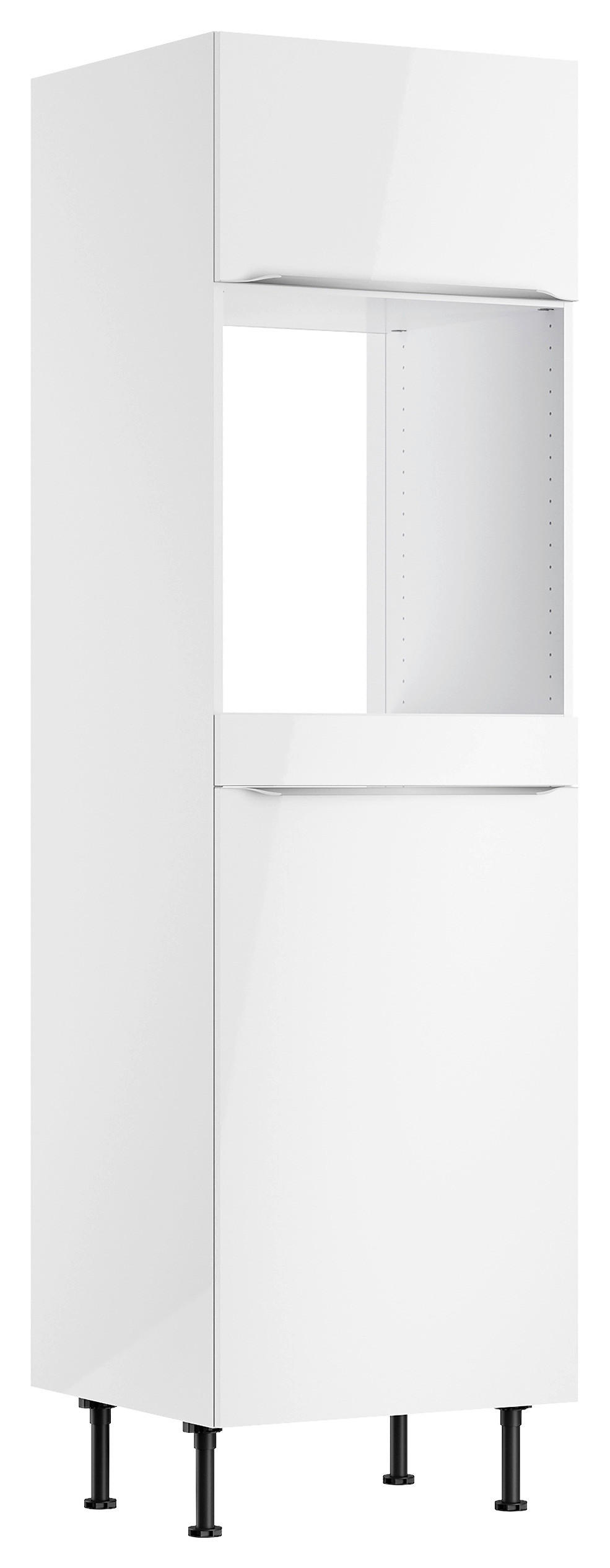 Optifit Geräteumbauschrank Weiß, Weiß Hochglanz 60x211.8x58.1 cm
