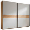 SCHWEBETÜRENSCHRANK in Eichefarben, Hellgrau  - Eichefarben/Hellgrau, Design, Holz/Holzwerkstoff (270/225,5/61,2cm) - Xora