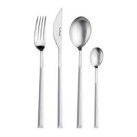 BESTECKSET SUSHI PRO 24-teilig Stahl  - Edelstahlfarben/Weiß, Basics, Kunststoff/Metall (25,5/7/5,3cm) - Pintinox