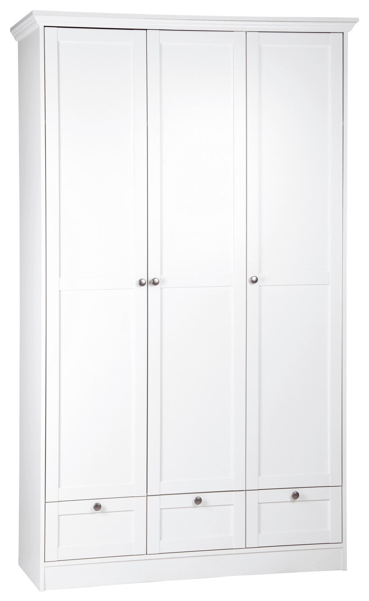 DREHTÜRENSCHRANK in Weiss  - Weiss/Eichefarben, Lifestyle, Holzwerkstoff/Metall (120/200/51cm) - MID.YOU