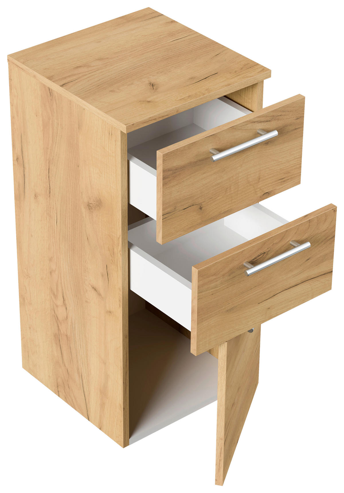 MIDISCHRANK 35,2/75/36,8 cm  - Eichefarben, Basics, Holzwerkstoff/Metall (35,2/75/36,8cm) - MID.YOU