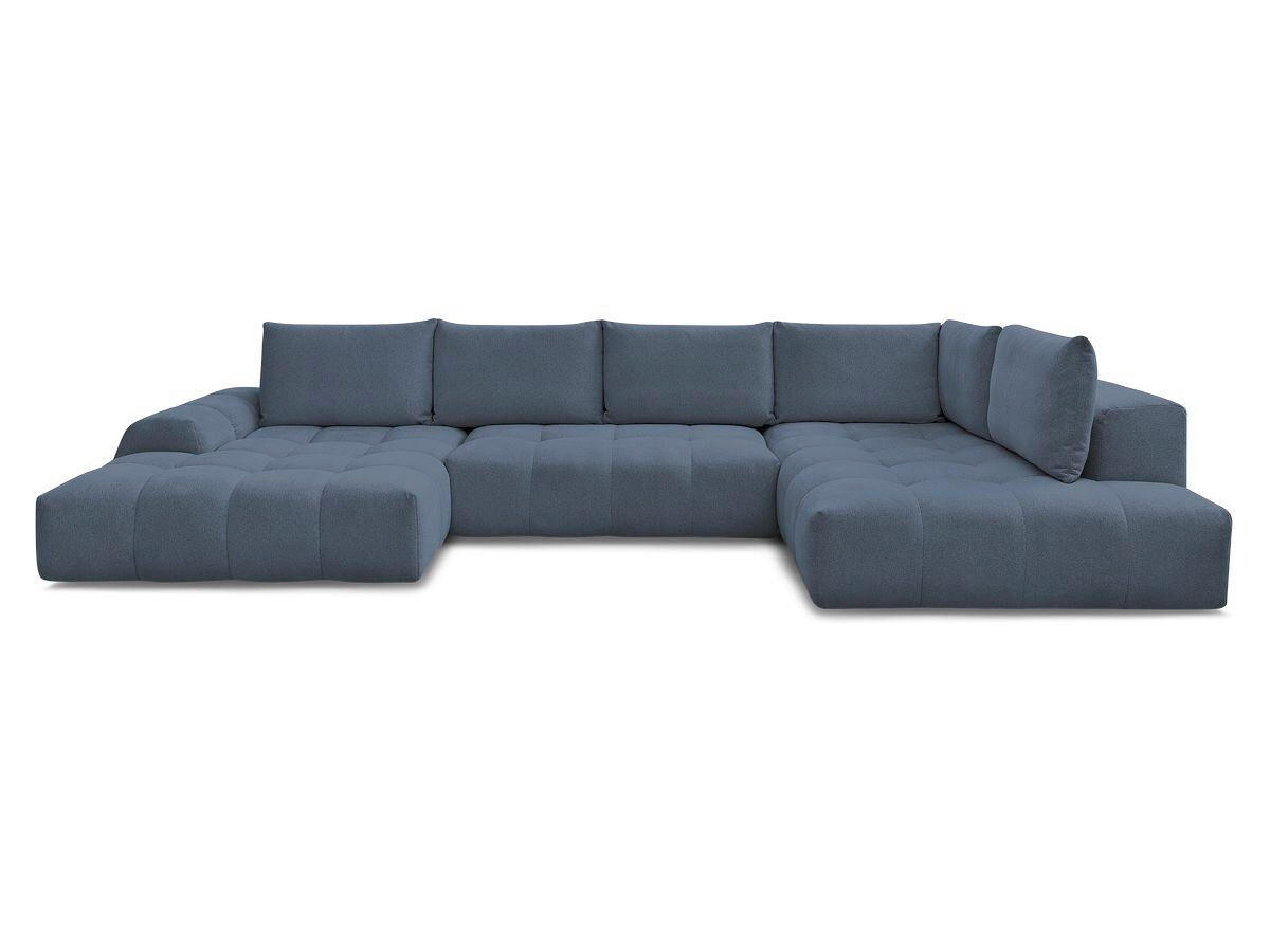 ECKSCHLAFSOFA EVEREST  mit Rücken echt, Armteil links, Armteil rechts Flachgewebe Dunkelblau  - Schwarz/Dunkelblau, MODERN, Kunststoff/Textil (198/423/212cm)