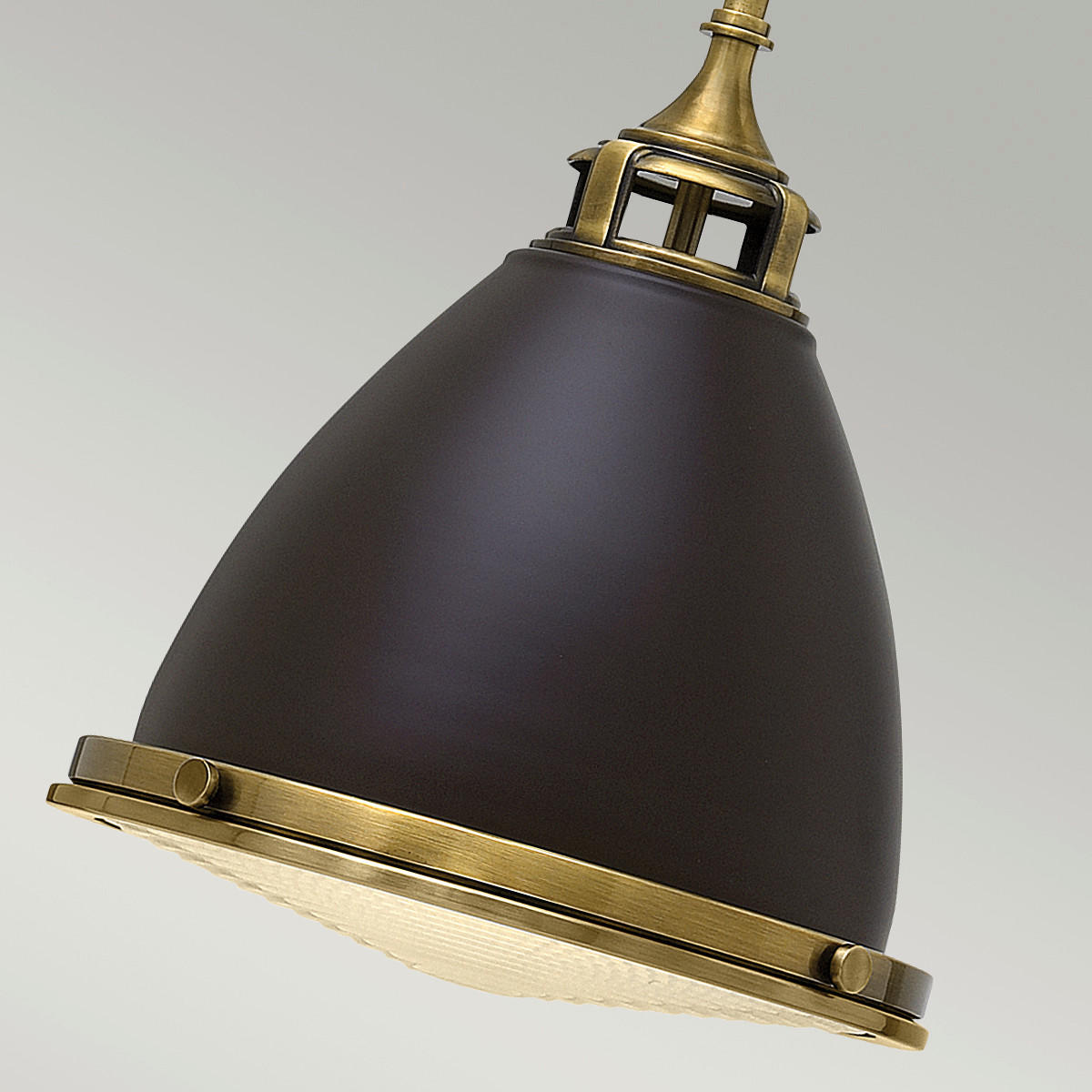 HÄNGELEUCHTE 32.4/42.6 cm    - Bronzefarben, Konventionell, Glas/Metall (32.4/42.6cm) - Elstead Lighting