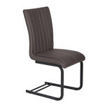 SCHWINGSTUHL in Stahl Lederlook  - Schwarz/Braun, Design, Textil/Metall (44/99/54cm) - Dieter Knoll