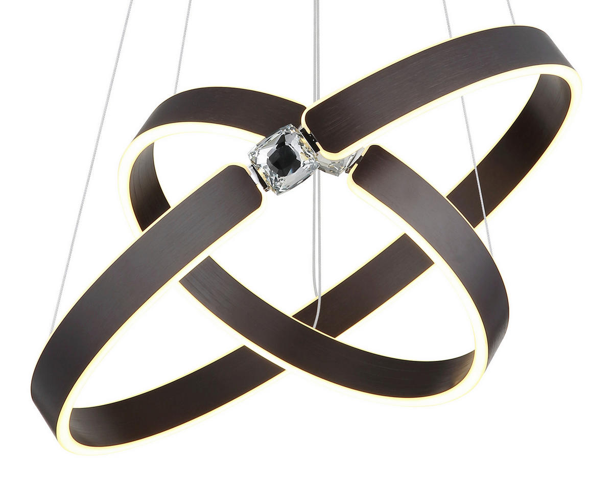 LED-HÄNGELEUCHTE HENDRICKS 60/125 cm   - Klar/Opal, Design, Glas/Kunststoff (60/125cm) - Globo
