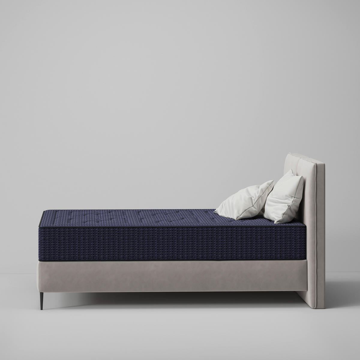 BOXSPRINGMATRATZE Imperial H3/H4, 200/200 cm, Höhe ca.:  - Dunkelblau, Basics, Textil (200/200cm) - Livetastic