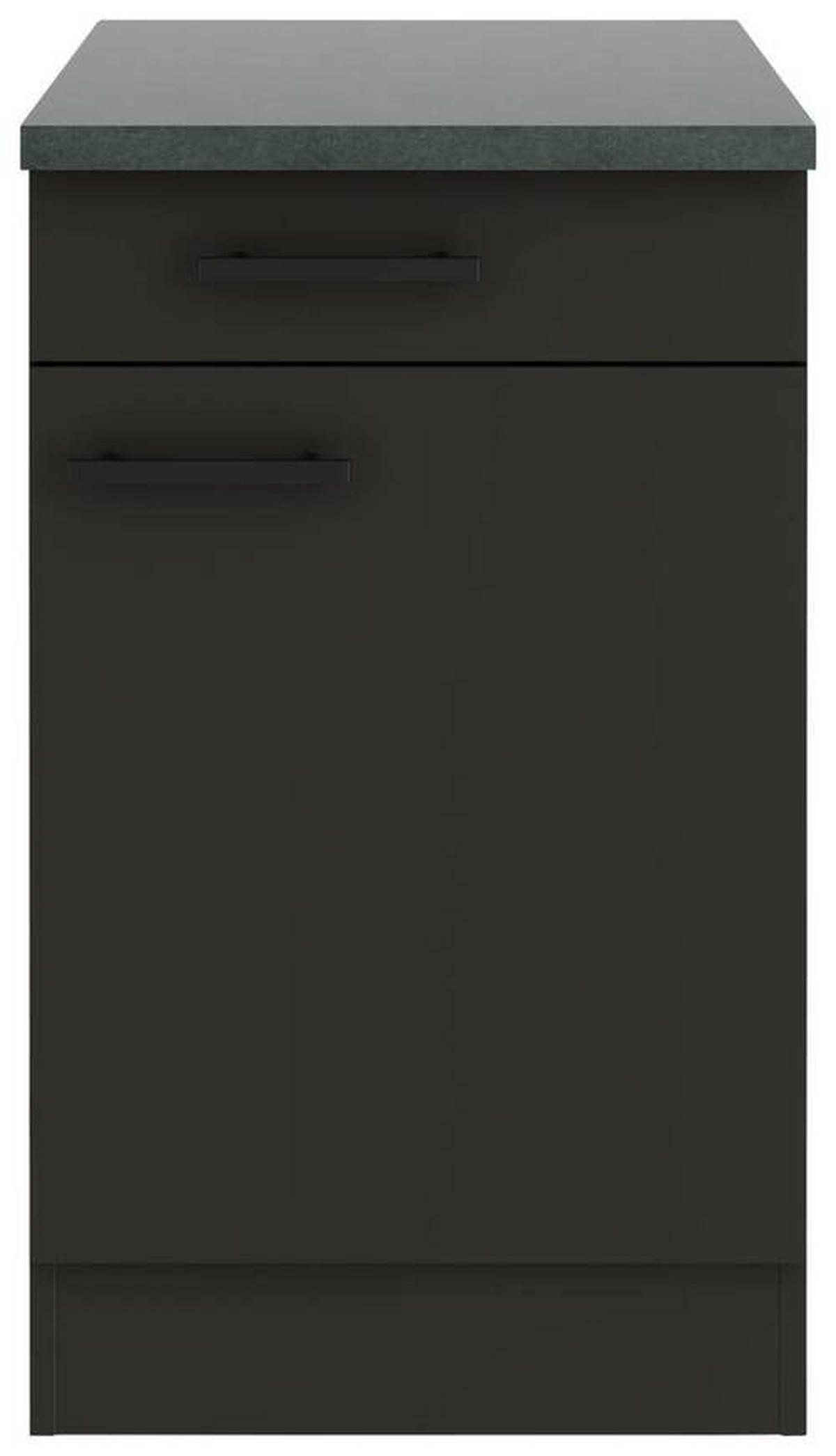 KÜCHENUNTERSCHRANK 50/84,8/60 cm  in Anthrazit  - Anthrazit/Buchefarben, Basics, Holzwerkstoff/Metall (50/84,8/60cm) - Optifit