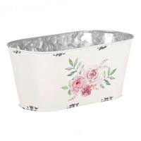 TRUHLÍK NA KVETY kov, 11/13/25 cm - béžová, Lifestyle, kov (11/13/25cm)