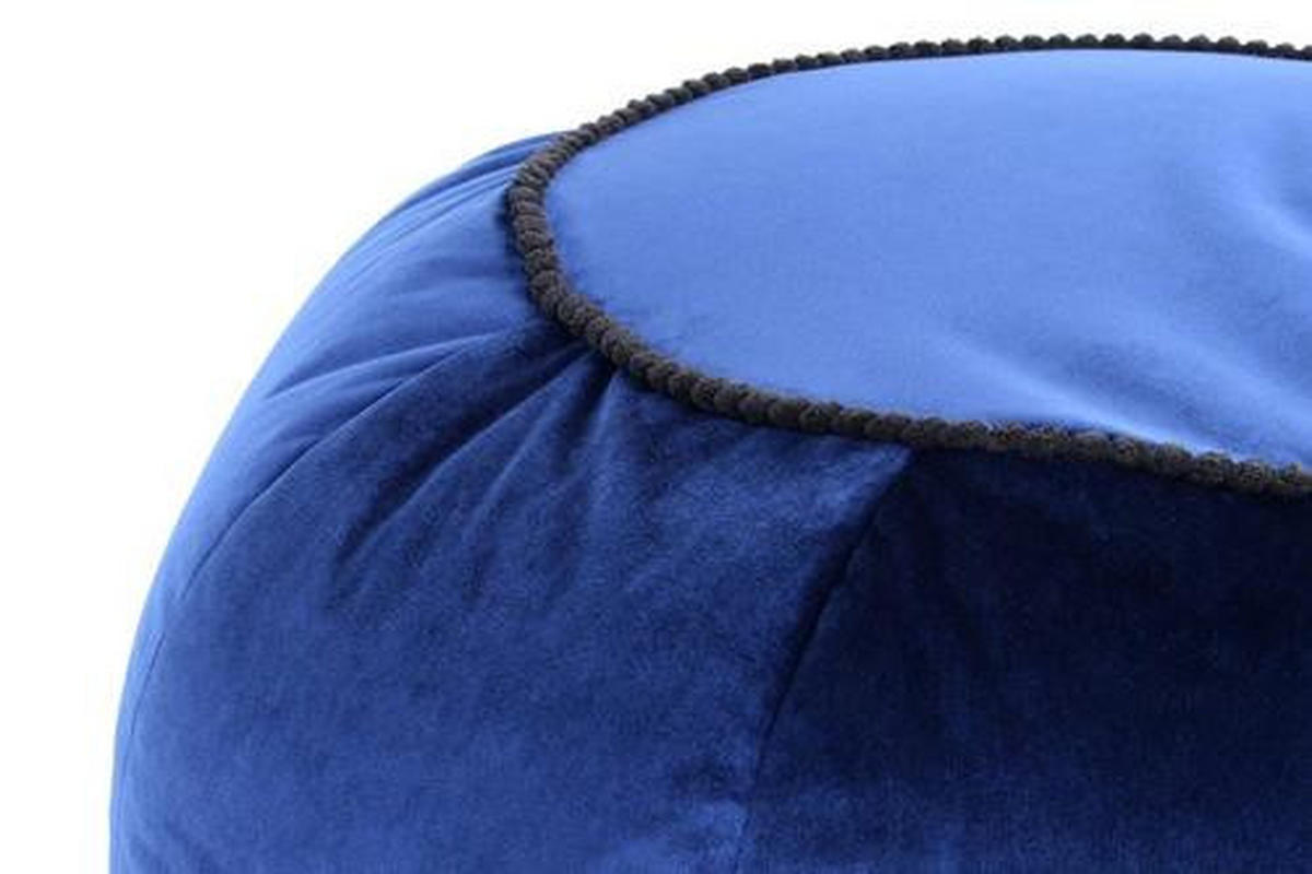 TABURETKA „PUFF“, 65/35/65 cm - modrá, Modern, textil (65/35/65cm) - Livetastic