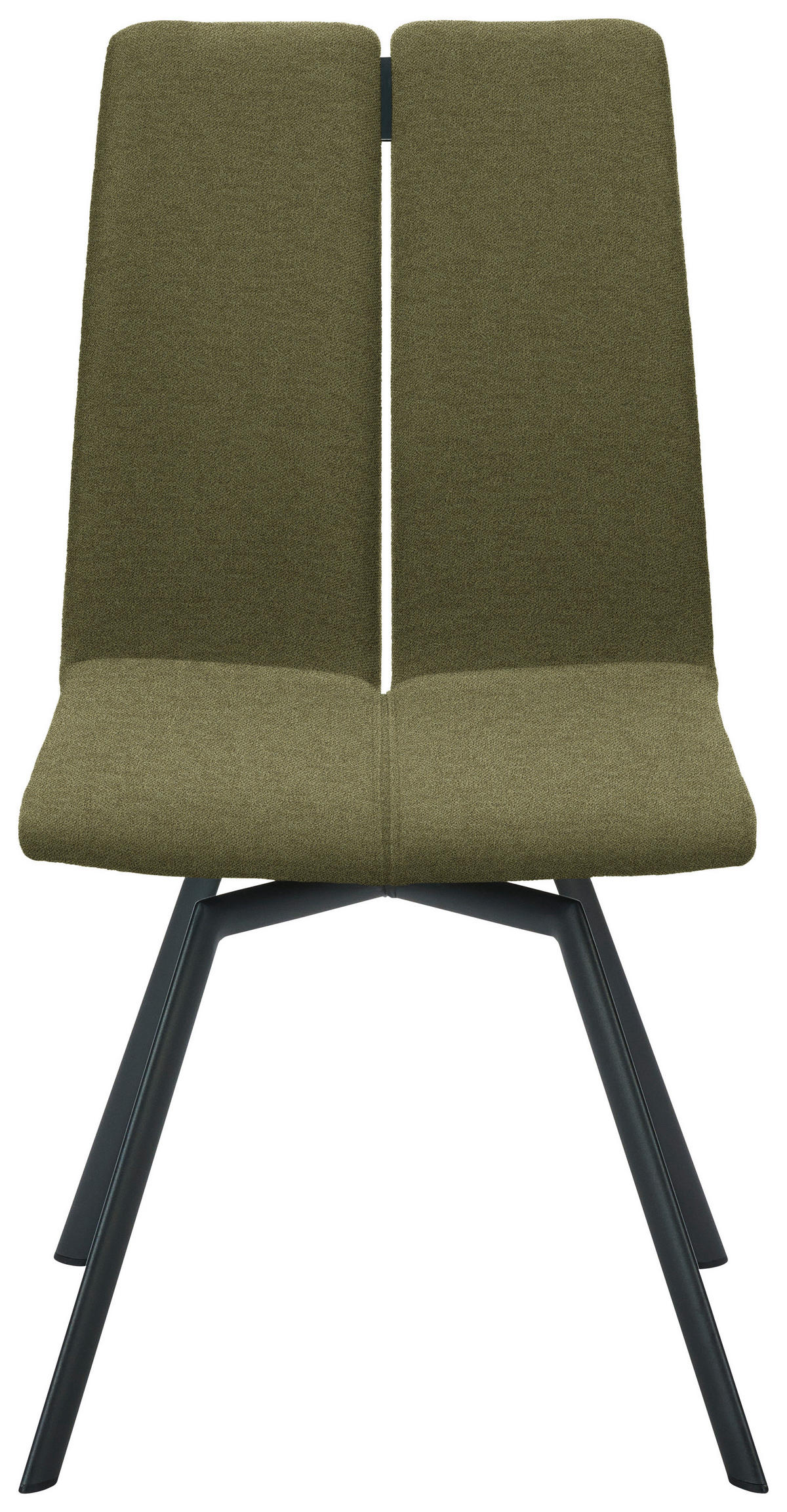 STUHL  Lederauswahl, Stoffauswahl, Typenauswahl Struktur  - Anthrazit/Grün, Design, Textil/Metall (50/92/64cm) - Venjakob