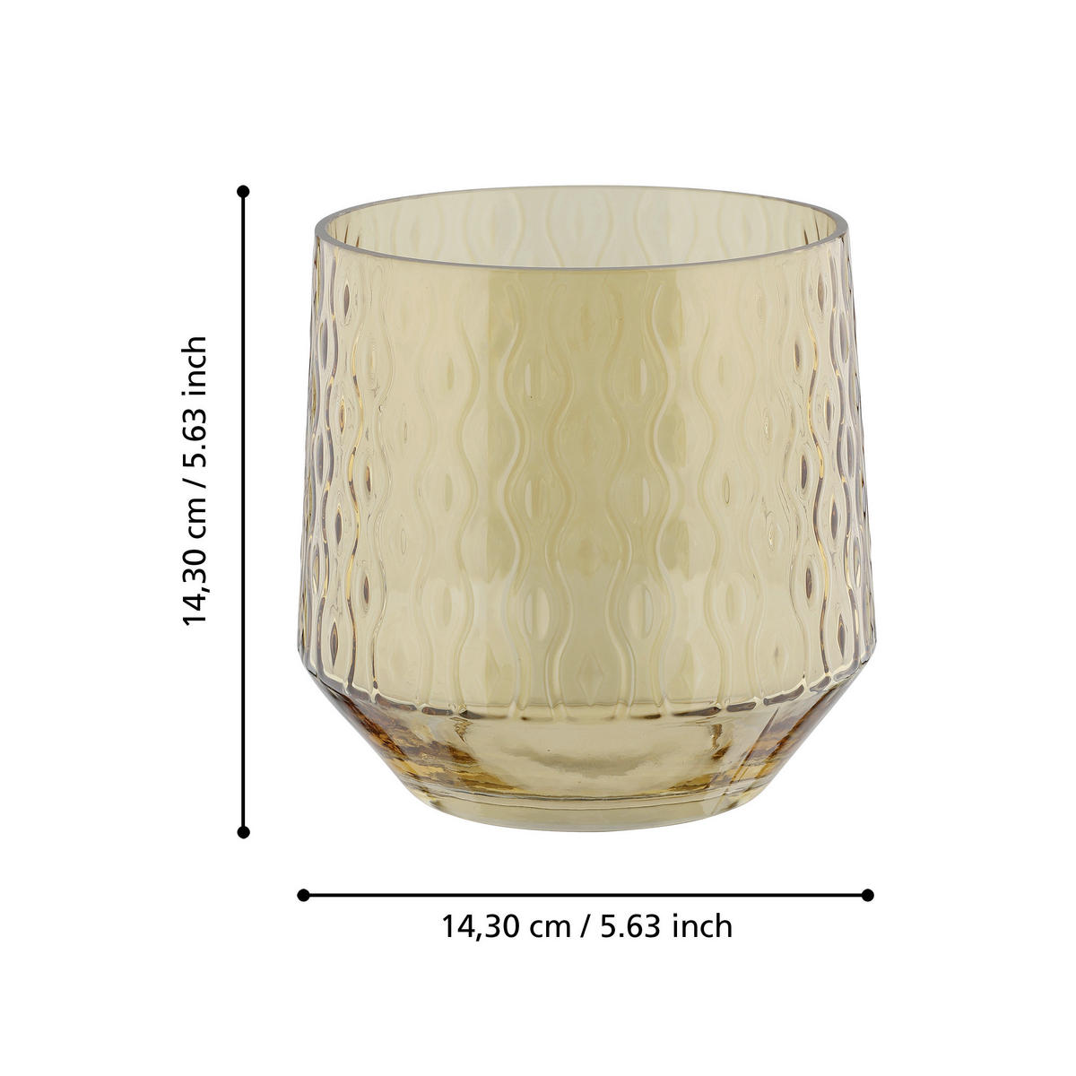 WINDLICHT - Gelb, LIFESTYLE, Glas (14,3/14,3cm)