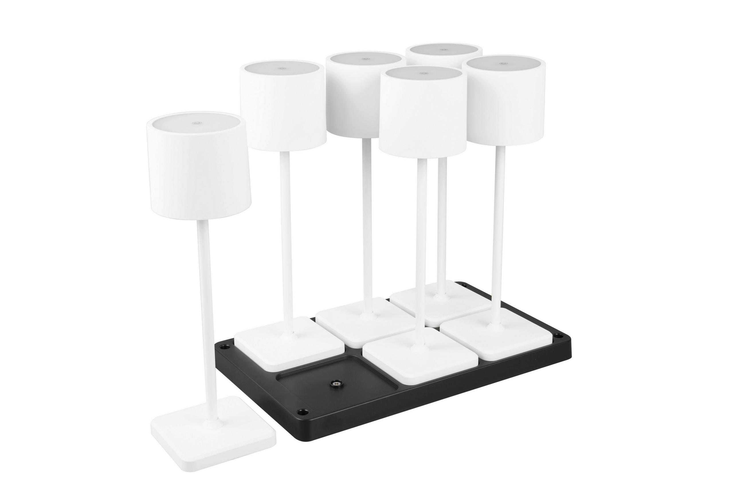 AKKU-TISCHLEUCHTE - Weiss, Konventionell, Kunststoff (42,7/40/26cm)