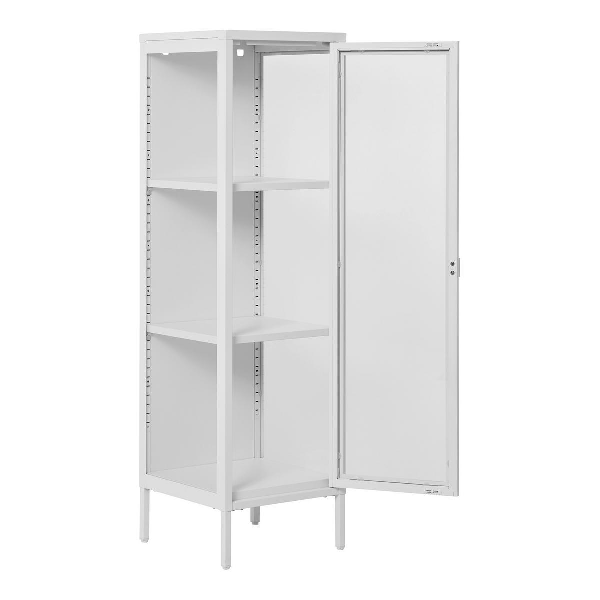 GARDEROBENSCHRANK Brisbane  in 35/140/40 cm  - Transparent/Weiß, Design, Glas/Metall (35/140/40cm) - MID.YOU
