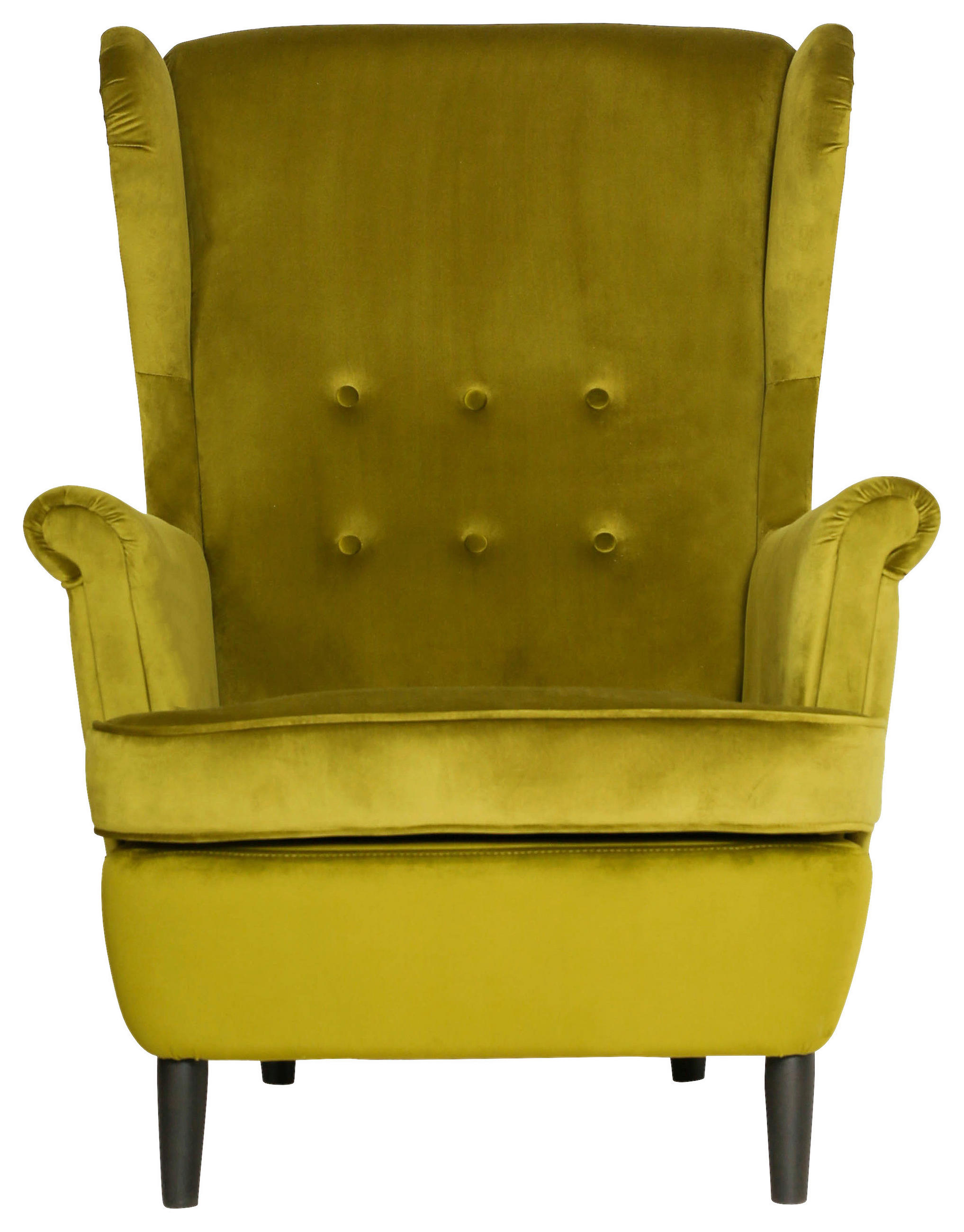 KRESLO UŠIAK, drevo, textil, kartón, kompozitné drevo, zelená - čierna/zelená, Basics, kartón/drevo (78/102/98cm) - Niels Andersson